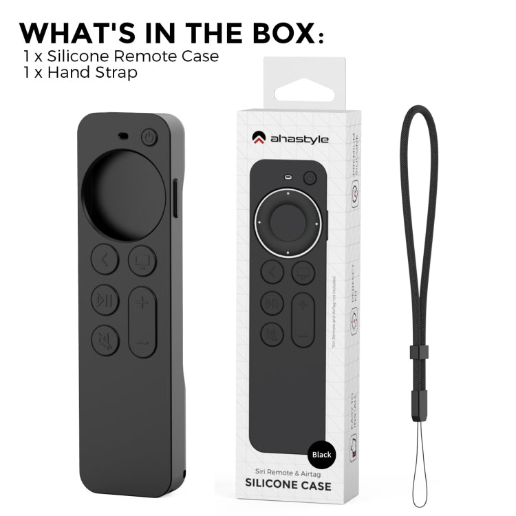 For Apple TV Siri Remote 2/3 AhaStyle PT165 Remote Controller Silicone Protective Case(Black) Secondary image