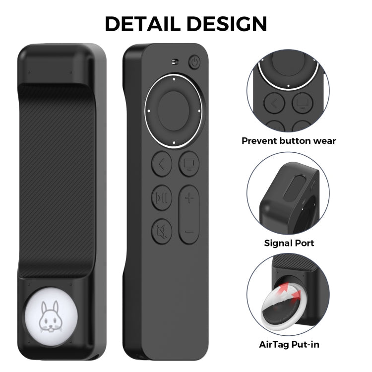 For Apple TV Siri Remote 2/3 AhaStyle PT165 Remote Controller Silicone Protective Case(Blue) - British D'sire