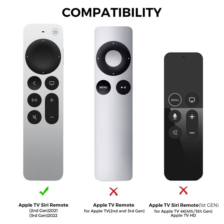 For Apple TV Siri Remote 2/3 AhaStyle PT166 Remote Controller Silicone Protective Case Striped Non - Slip Anti - Drop Cover(Pink) - British D'sire