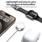For Apple Watch Series xDfind Aluminum Alloy Shell Magnetic Wireless Watch Charger, Interface:Type - C(White) - British D'sire