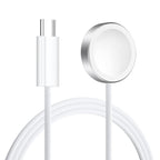 For Apple Watch Series xDfind Aluminum Alloy Shell Magnetic Wireless Watch Charger, Interface:Type - C(White) - British D'sire