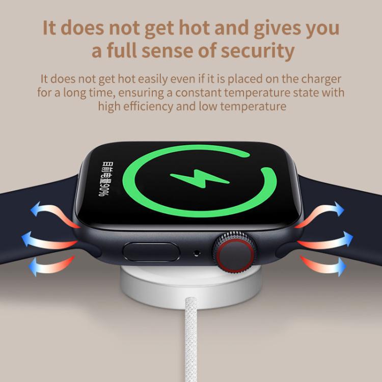 For Apple Watch Series xDfind Aluminum Alloy Shell Magnetic Wireless Watch Charger, Interface:Type - C(White) - British D'sire