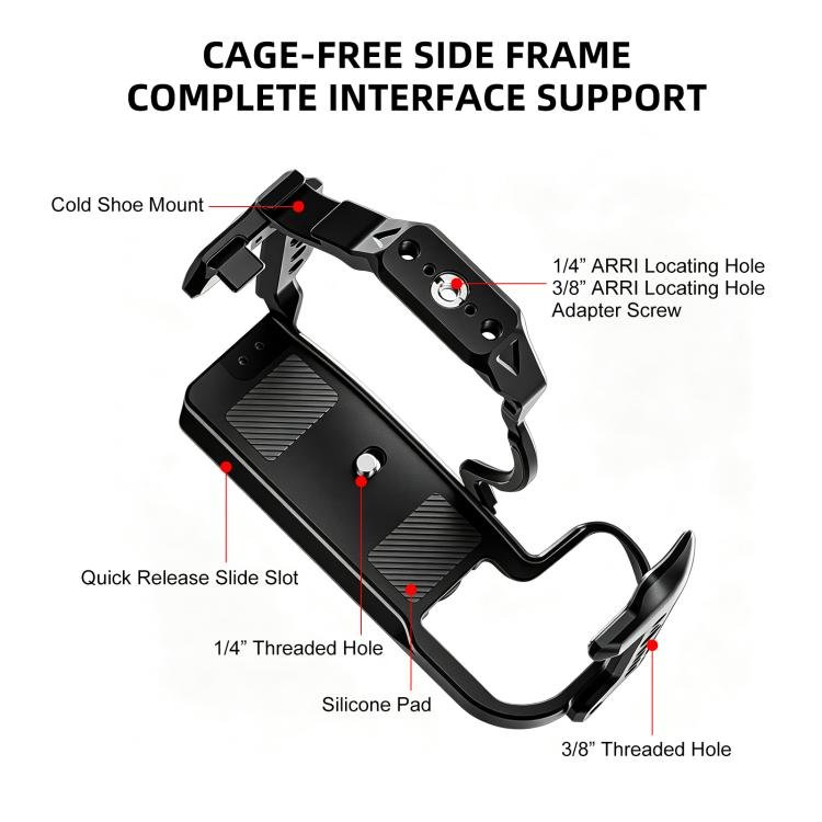 For Canon EOS R6 III PULUZ Live Streaming Camera Cage Expansion Mount Frame (Black) - British D'sire