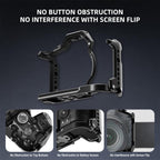 For Canon EOS R6 III PULUZ Live Streaming Camera Cage Expansion Mount Frame (Black) - British D'sire
