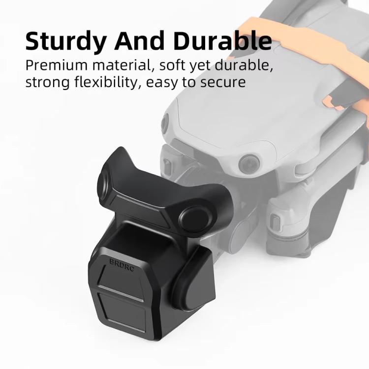 For DJI Air 3S BRDRC Lens Protective Cover Dustproof Anti-Knock Fixed Clip Gimbal Protector(Frosted Black) - British D'sire