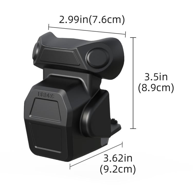 For DJI Air 3S BRDRC Lens Protective Cover Dustproof Anti-Knock Fixed Clip Gimbal Protector(Frosted Black) - British D'sire