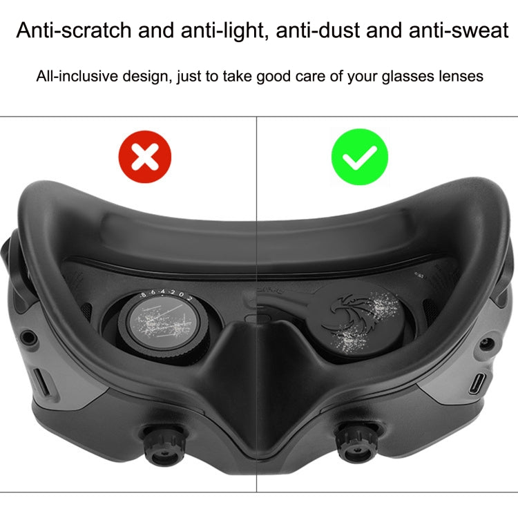 For DJI Goggles 2 Sunnylife AT - BHT565 Dustproof Lens Protective Cover VR Glasses Silicon Cover(Black) - British D'sire