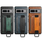 For Googel Pixel 8 Pro Suteni H13 Card Wallet Wrist Strap Holder PU Phone Case(Brown) - British D'sire