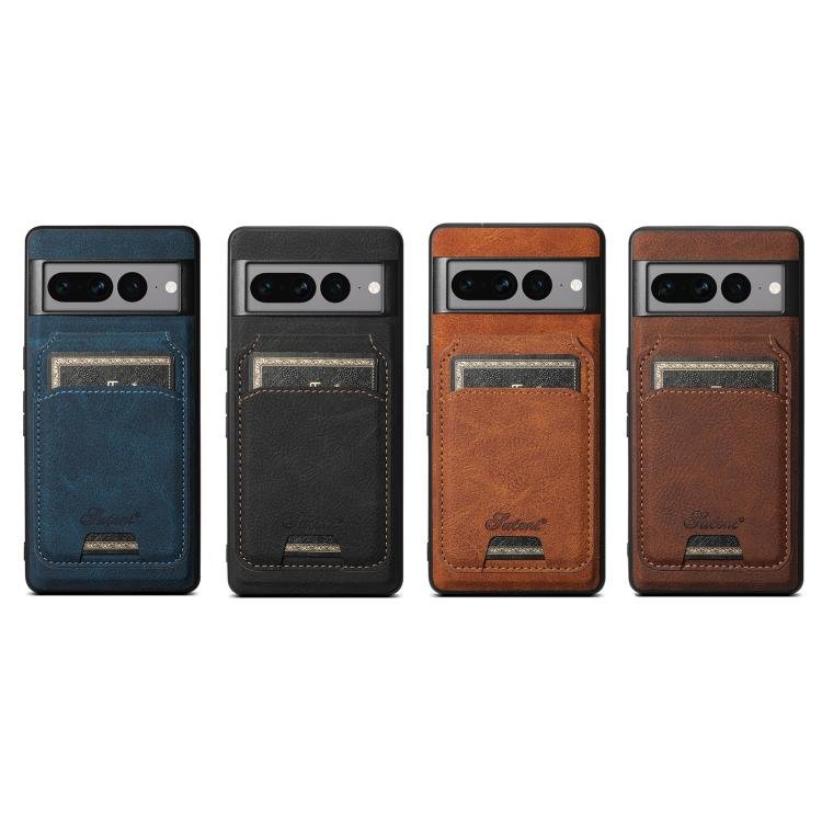 For Google Pixel 10 Pro Suteni H16 Litchi Texture Leather Detachable Wallet Back Phone Case(Blue) - British D'sire