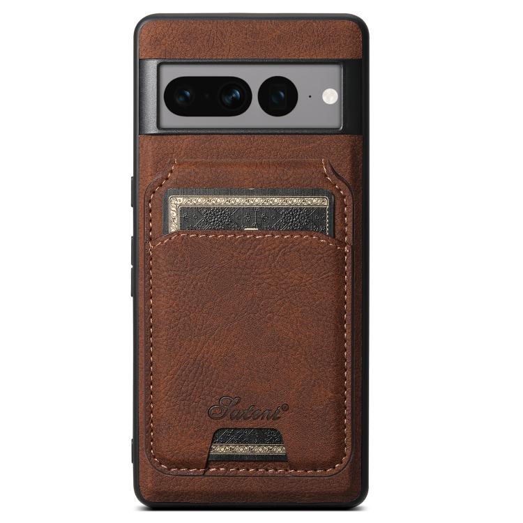 For Google Pixel 10 Pro XL Suteni H16 Litchi Texture Leather Detachable Wallet Back Phone Case(Brown) - British D'sire Main image