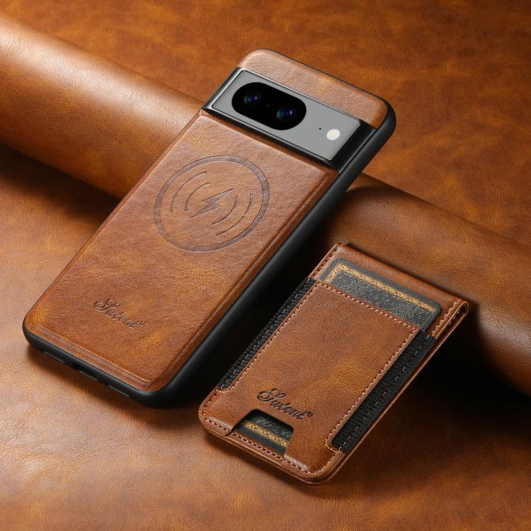 For Google Pixel 10 Pro XL Suteni H17 Oil Eax Leather Detachable Wallet Phone Case(Brown) - British D'sire