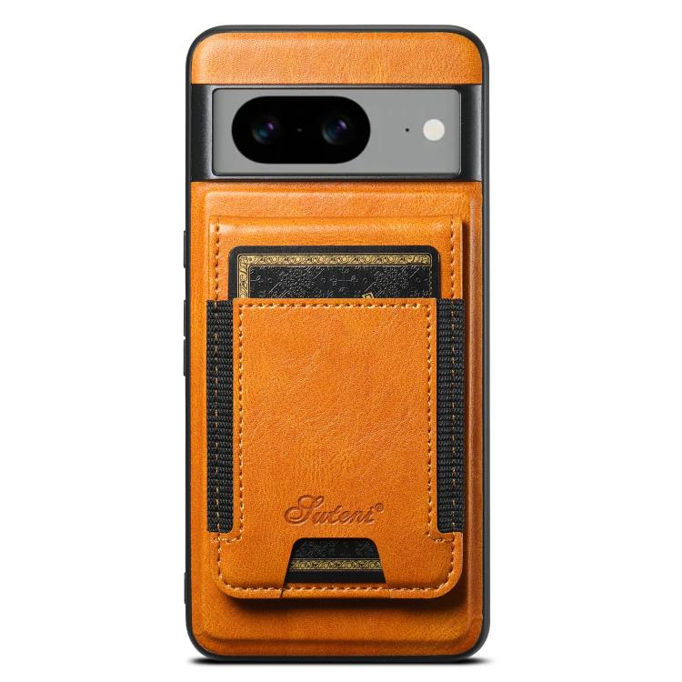 For Google Pixel 10 Suteni H17 Oil Eax Leather Detachable Wallet Phone Case(Khaki) - British D'sire Main image