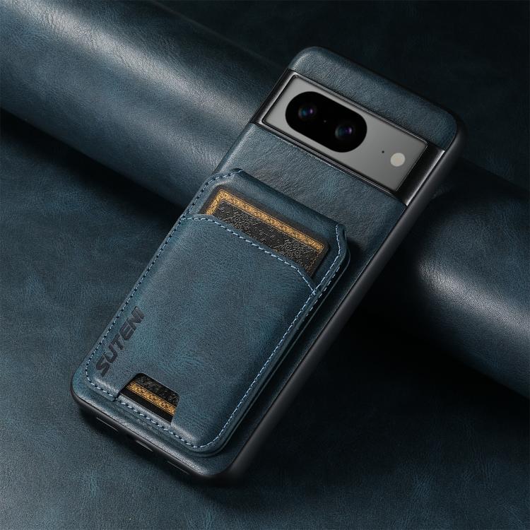 For Google Pixel 9 Suteni H02 Leather Wallet Stand Back Phone Case(Blue) Secondary image