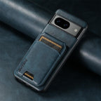 For Google Pixel 9 Suteni H02 Leather Wallet Stand Back Phone Case(Blue) - British D'sire