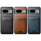 For Google Pixel 9 Suteni H02 Leather Wallet Stand Back Phone Case(Blue) - British D'sire