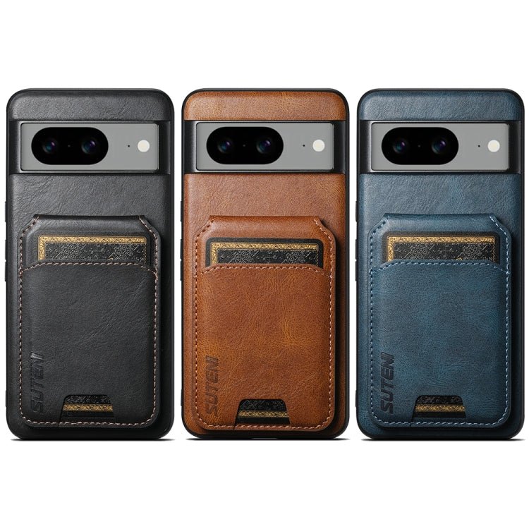 For Google Pixel 9 Suteni H02 Leather Wallet Stand Back Phone Case(Blue) - British D'sire
