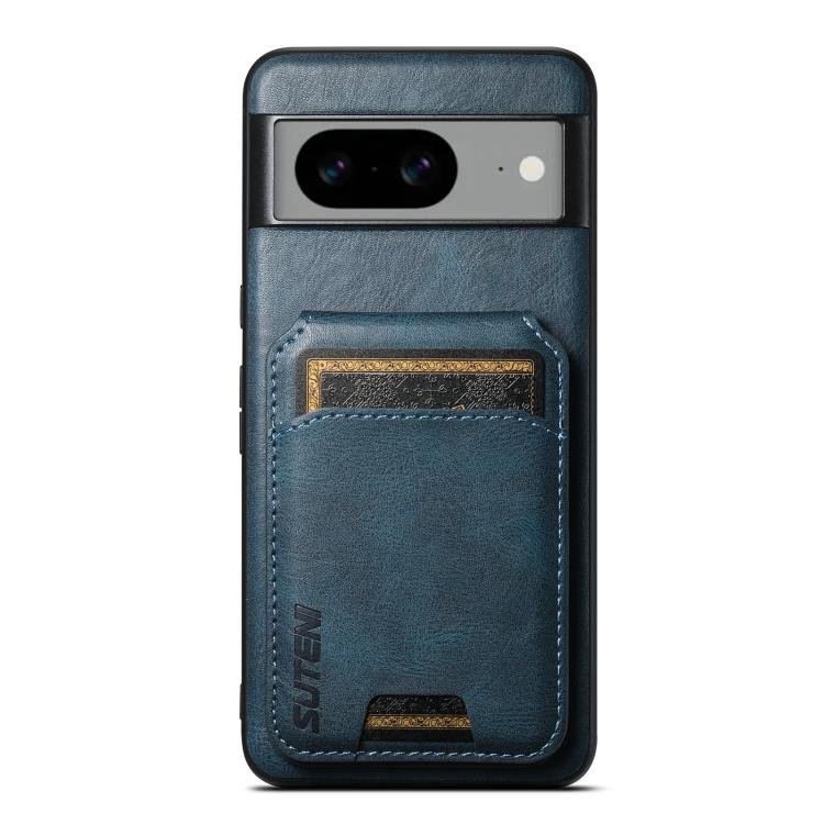 For Google Pixel 9 Suteni H02 Leather Wallet Stand Back Phone Case(Blue) - British D'sire