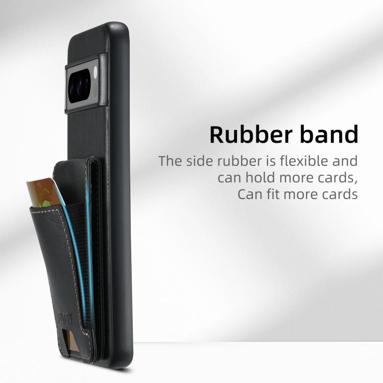 For Google Pixel 9 Suteni H03 Oil Wax Leather Wallet Stand Back Phone Case(Black) - British D'sire