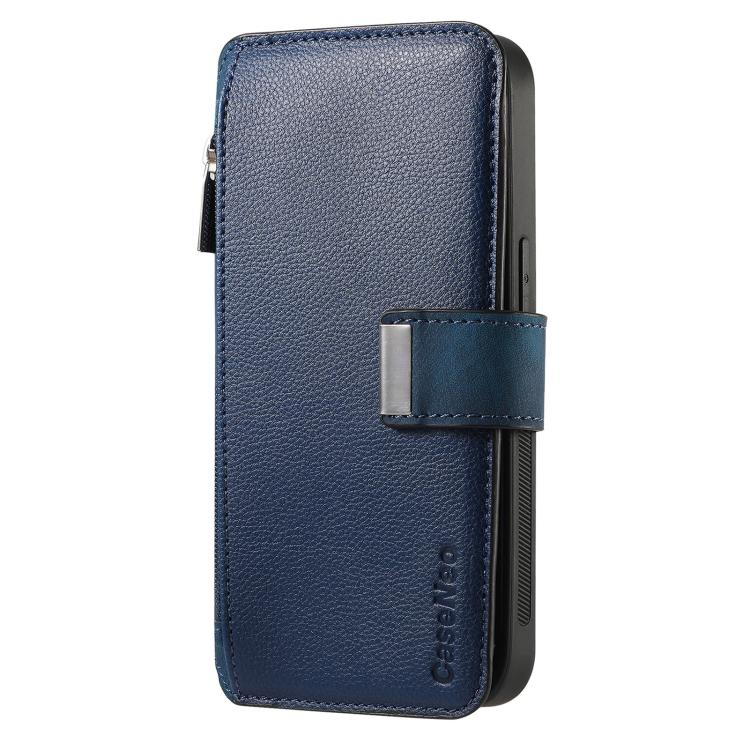 For Honor 90 Lite CaseNeo MagSafe RFID Anti - theft Zipper Wallet Retro Leather Phone Case(Blue) - British D'sire