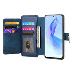 For Honor 90 Lite CaseNeo MagSafe RFID Anti - theft Zipper Wallet Retro Leather Phone Case(Blue) - British D'sire