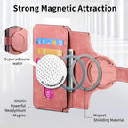 For Huawei nova 12 Pro CaseNeo MagSafe RFID Anti - theft Retro Leather Phone Case(Pink) - British D'sire