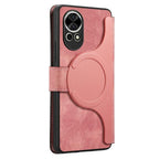 For Huawei nova 12 Pro CaseNeo MagSafe RFID Anti - theft Retro Leather Phone Case(Pink) - British D'sire