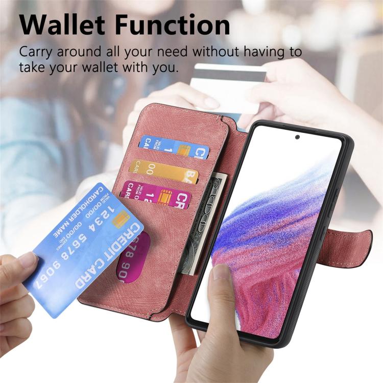 For Huawei nova 12 Pro CaseNeo MagSafe RFID Anti - theft Retro Leather Phone Case(Pink) - British D'sire