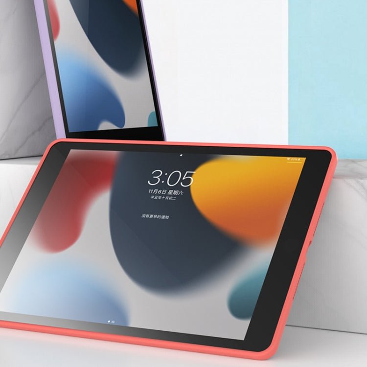 For iPad 10.2 2021 / 2020 / 2019 Mutural Silicone Microfiber Tablet Case(Light Blue) - British D'sire