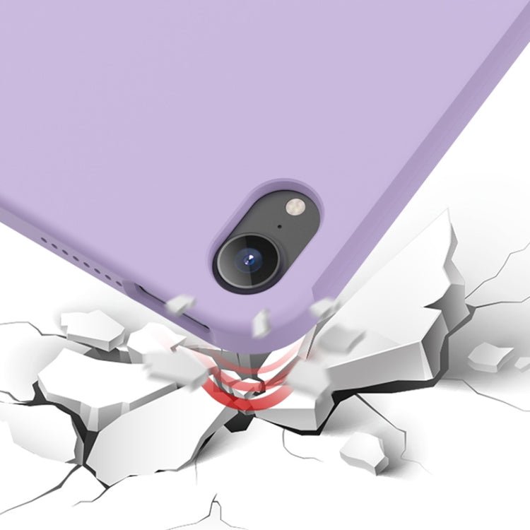 For iPad mini 2024 / mini 6 Mutural Silicone Microfiber Tablet Case(Black) - British D'sire