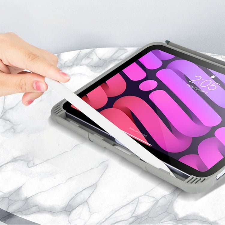 For iPad mini 6 / mini 2024 Mutural Horizontal Flip Tablet Case with Holder & Pen Slot(Dark Green) - British D'sire