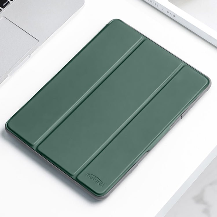 For iPad mini 6 / mini 2024 Mutural Horizontal Flip Tablet Case with Holder & Pen Slot(Dark Green) - British D'sire