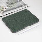 For iPad mini 6 / mini 2024 Mutural Multi - fold Smart Leather Tablet Case(Dark Green) - British D'sire