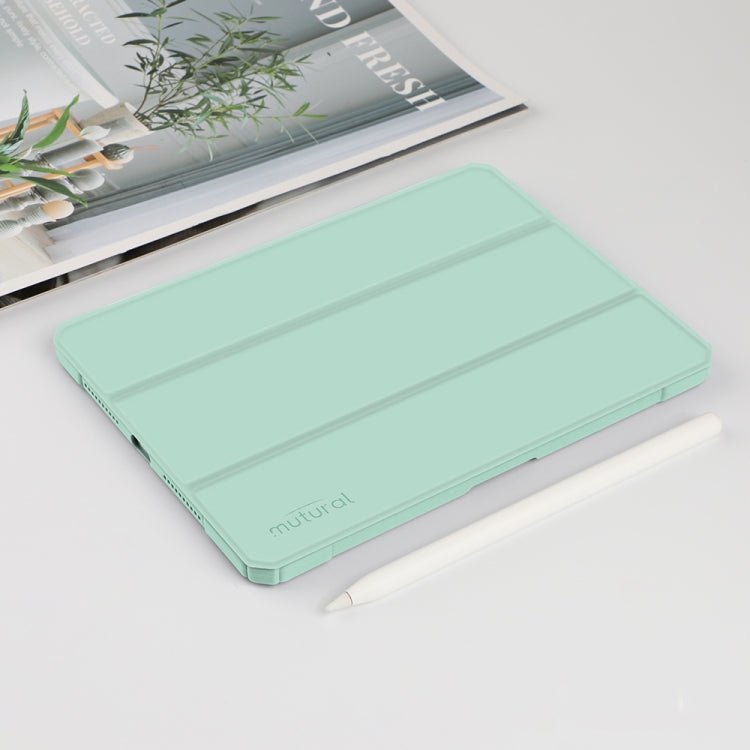 For iPad mini 6 / mini 2024 Mutural Pinyue Series Horizontal Flip Tablet Case with Holder & Pen Slot & Sleep / Wake - up Function(Mint Green) - British D'sire Main image