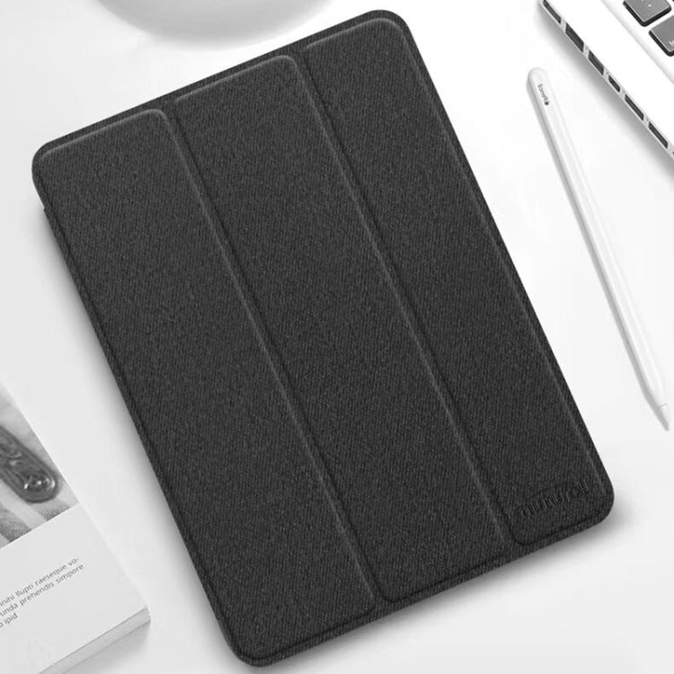 For iPad mini 6 / mini 2024 Mutural YASHI Series Cloth Pattern Texture Horizontal Flip Tablet Case(Black) - British D'sire Main image