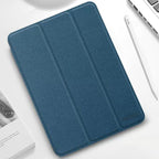 For iPad mini 6 / mini 2024 Mutural YASHI Series Cloth Pattern Texture Horizontal Flip Tablet Case(Blue) - British D'sire