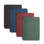 For iPad mini 6 / mini 2024 Mutural YASHI Series Cloth Pattern Texture Horizontal Flip Tablet Case(Green) - British D'sire
