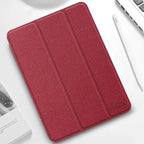 For iPad mini 6 / mini 2024 Mutural YASHI Series Cloth Pattern Texture Horizontal Flip Tablet Case(Red) - British D'sire
