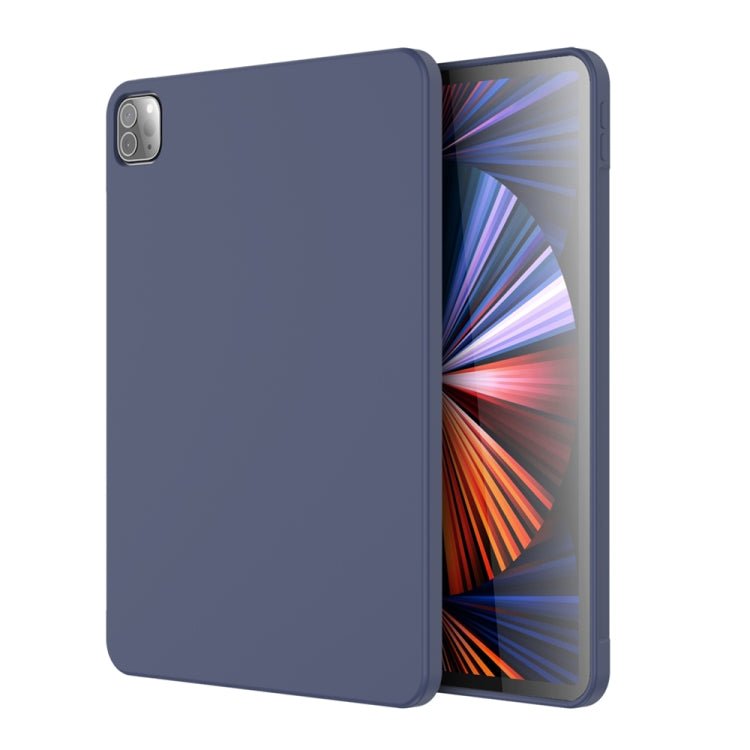 For iPad Pro 11 inch 2022 / 2021 / 2020 Mutural Silicone Microfiber Tablet Case(Midnight Blue) - British D'sire
