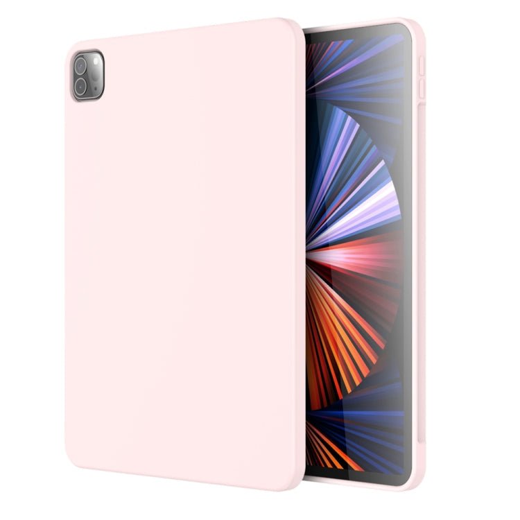 For iPad Pro 11 inch 2022 / 2021 / 2020 Mutural Silicone Microfiber Tablet Case(Pink) - British D'sire
