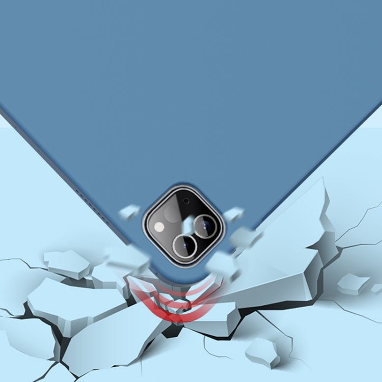 For iPad Pro 12.9 inch 2022 / 2021 / 2020 Mutural Silicone Microfiber Tablet Case(Pink) - British D'sire