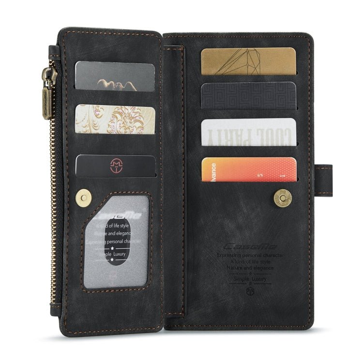 For iPhone 11 CaseMe - C30 PU + TPU Multifunctional Horizontal Flip Leather Case with Holder & Card Slot & Wallet & Zipper Pocket (Black) - British D'sire