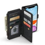 For iPhone 11 CaseMe - C30 PU + TPU Multifunctional Horizontal Flip Leather Case with Holder & Card Slot & Wallet & Zipper Pocket (Black) - British D'sire