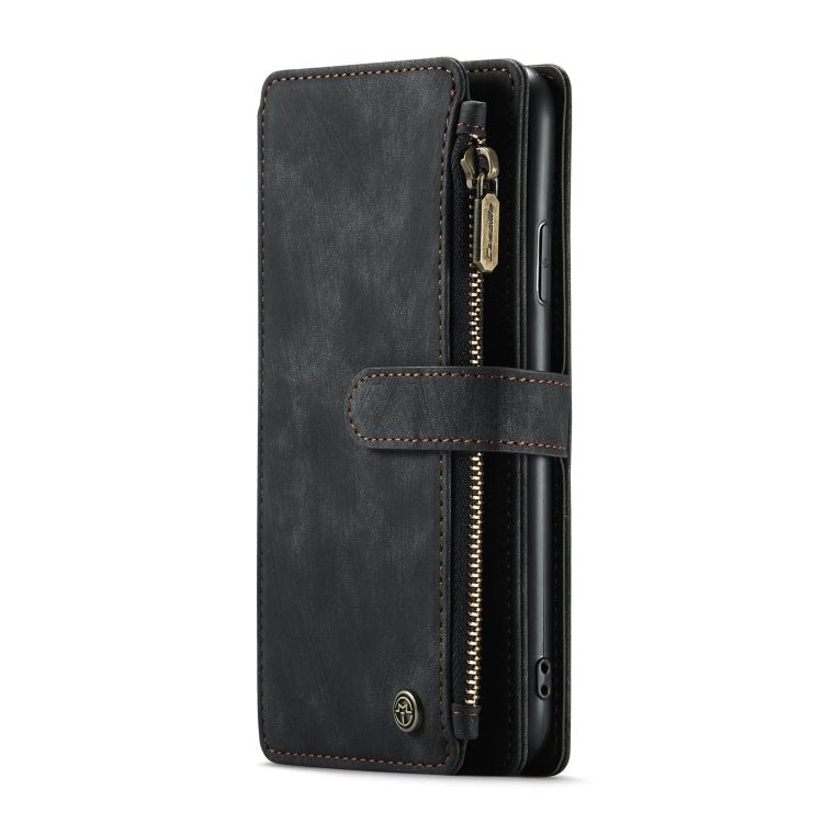 For iPhone 11 CaseMe-C30 PU + TPU Multifunctional Horizontal Flip Leather Case with Holder & Card Slot & Wallet & Zipper Pocket (Black) Secondary image