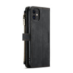 For iPhone 11 CaseMe - C30 PU + TPU Multifunctional Horizontal Flip Leather Case with Holder & Card Slot & Wallet & Zipper Pocket (Black) - British D'sire