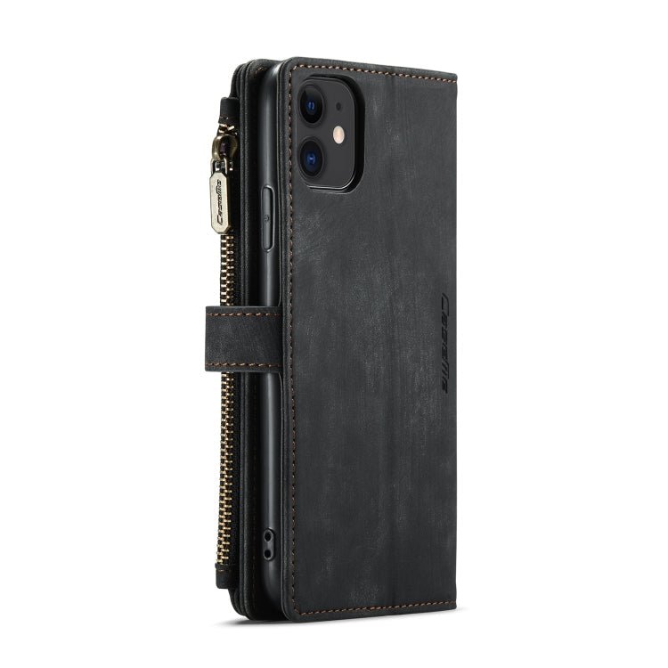 For iPhone 11 CaseMe - C30 PU + TPU Multifunctional Horizontal Flip Leather Case with Holder & Card Slot & Wallet & Zipper Pocket (Black) - British D'sire