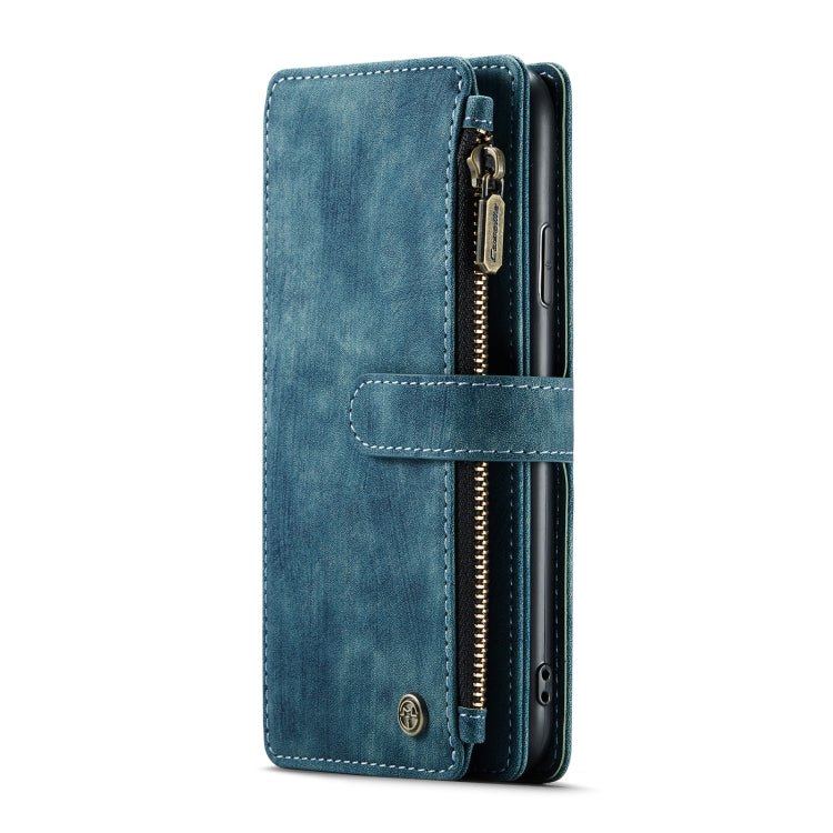 For iPhone 11 CaseMe - C30 PU + TPU Multifunctional Horizontal Flip Leather Case with Holder & Card Slot & Wallet & Zipper Pocket (Blue) - British D'sire