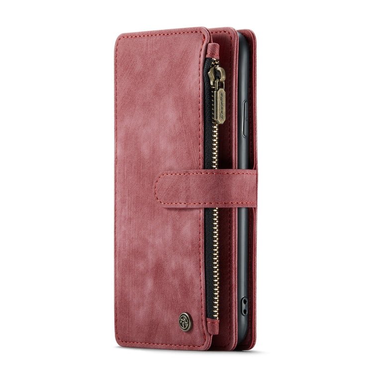 For iPhone 11 CaseMe - C30 PU + TPU Multifunctional Horizontal Flip Leather Case with Holder & Card Slot & Wallet & Zipper Pocket (Red) - British D'sire