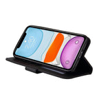 For iPhone 11 GQUTROBE Right Angle Leather Phone Case (Black) - British D'sire