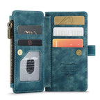 For iPhone 11 Pro CaseMe - C30 PU + TPU Multifunctional Horizontal Flip Leather Case with Holder & Card Slot & Wallet & Zipper Pocket (Blue) - British D'sire