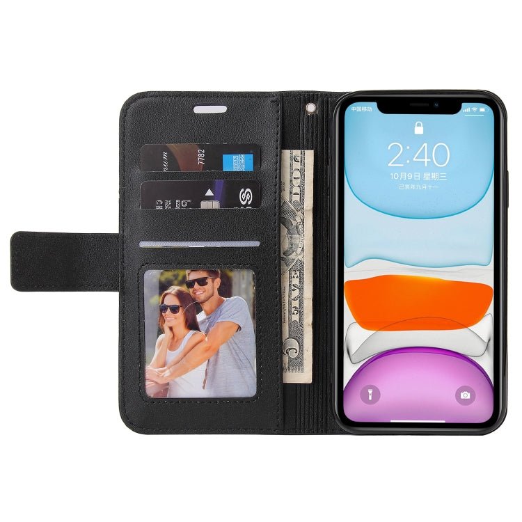 For iPhone 11 Pro GQUTROBE Right Angle Leather Phone Case(Black) - British D'sire